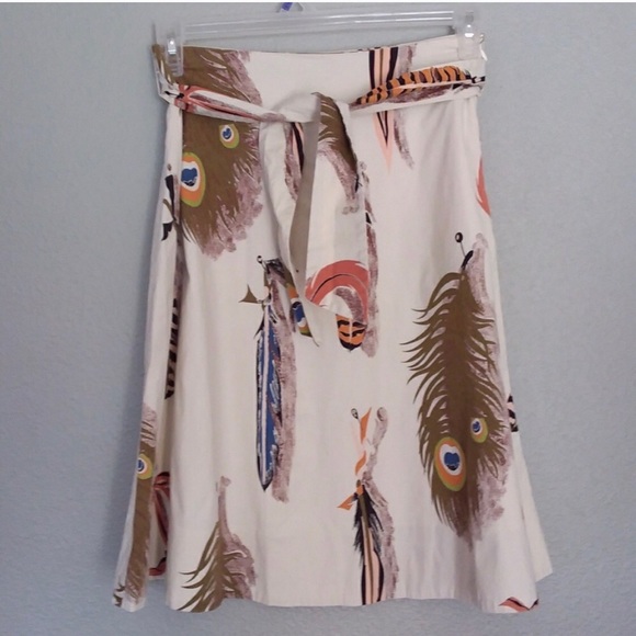 Anthropologie Dresses & Skirts - Odille for Anthropologie Feather Boho midi skirt Anthropologie Dresses & Skirts - Odille for Anthropologie Feather Boho midi skirt